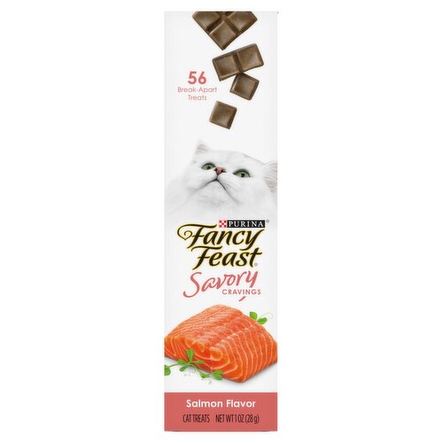 Purina Fancy Feast Savory Cravings Salmon Flavor Cat Treats, 56 count, 1 oz