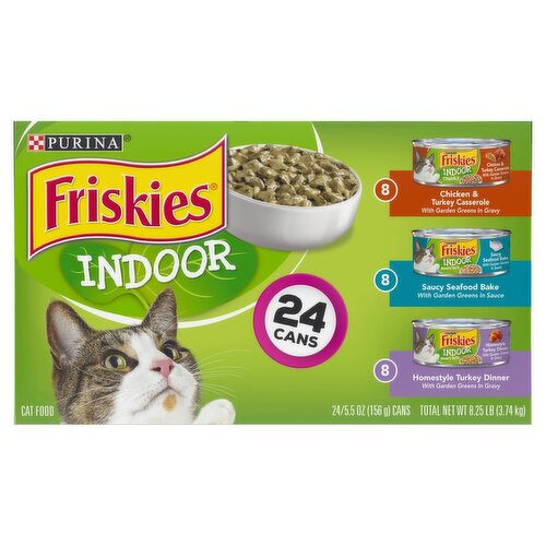 Purina Friskies Indoor Cat Food , 5.5 oz, 24 count