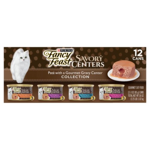 Purina Fancy Feast Savory Centers Collection Gourmet Cat Food, 3 oz, 12 count