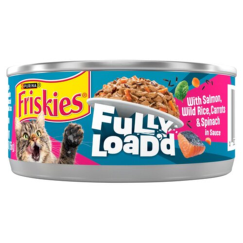Purina Friskies Fully Load'd with Salmon, Wild Rice, Carrots & Spinach in Sauce Cat Food, 5.5 oz