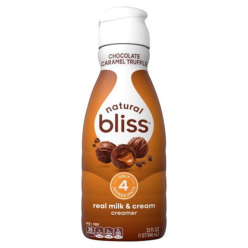 Bliss Chocolate Caramel Truffle Real Milk & Cream Creamer, 32 fl oz