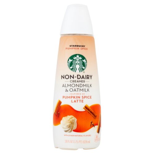 Starbucks Non-Dairy Almondmilk & Oatmilk Pumpkin Spice Coffee Creamer, 28 fl oz