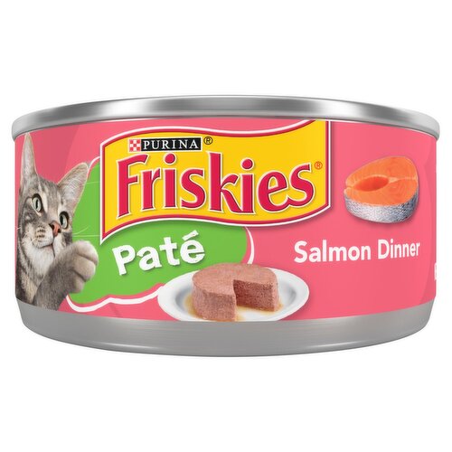 Purina Friskies Paté Salmon Dinner Cat Food, 5.5 oz