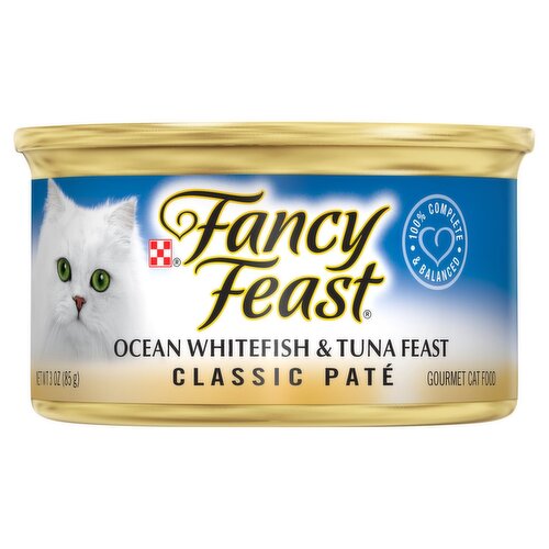 Purina Fancy Feast Ocean Whitefish & Tuna Feast Gourmet Cat Food, 3 oz