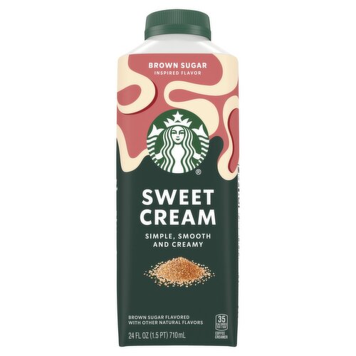 Starbucks Sweet Cream Brown Sugar Flavored Coffee Creamer, 24 fl oz