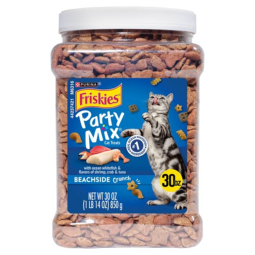 Purina Friskies Party Mix Beachside Crunch Cat Treats, 30 oz