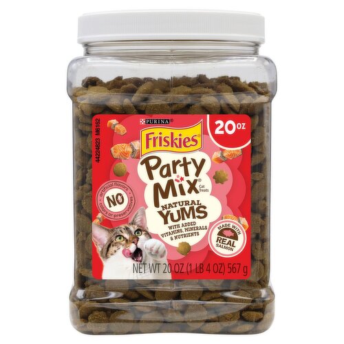 Purina Friskies Party Mix Natural Yums Cat Treats, 20 oz