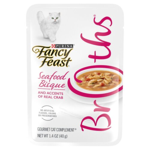 Purina Fancy Feast Seafoods Bisque and Accents of Real Crab Gourmet Cat Complement, 1.4 oz