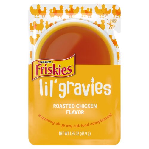 Purina Friskies Lil' Gravies Roasted Chicken Flavor Cat Food, 1.55 oz