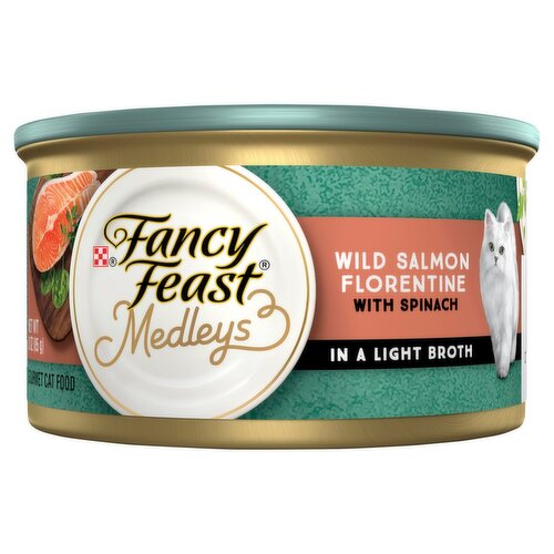 Purina Fancy Feast Medleys Wild Salmon Florentine with Spinach Gourmet Cat Food 3 oz The Fresh Grocer