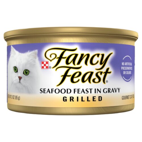 Purina Fancy Feast Grilled Seafood Feast in Gravy Gourmet Cat Food 3 oz The Fresh Grocer