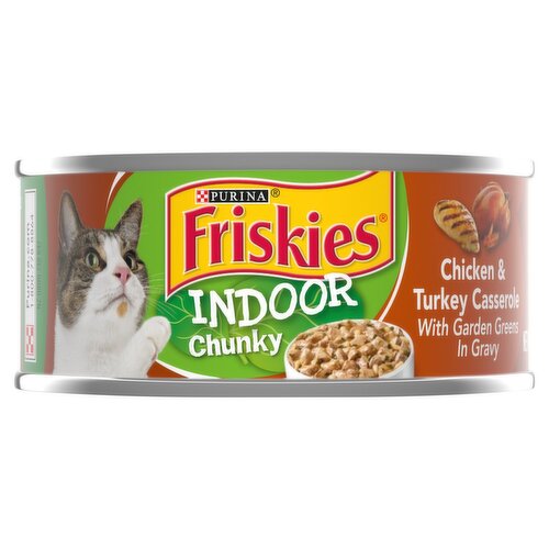 Purina Friskies Chicken & Turkey Casserole with Garden Greens in Gravy Cat Food, 5.5 oz