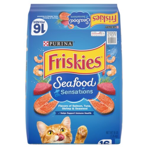 Purina Friskies Seafood Sensations Cat Food, 16 lb