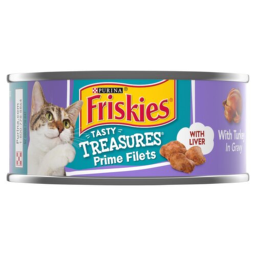 Purina Friskies Tasty Treasures Prime Filets with Turkey in Gravy Cat Food, 5.5 oz