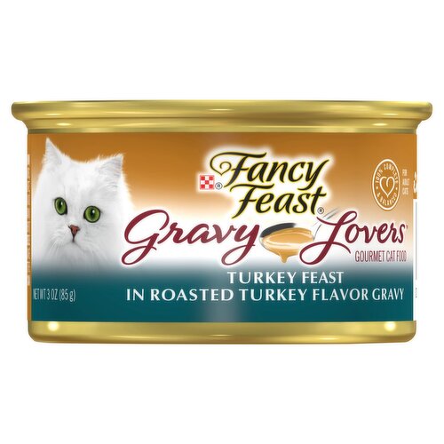 Purina Fancy Feast Gravy Lovers Turkey Feast in Roasted Flavor Gravy Gourmet Cat Food, 3 oz