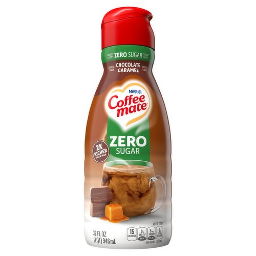 Nestlé Coffee Mate Chocolate Caramel Zero Sugar Non-Dairy Creamer, 32 fl oz