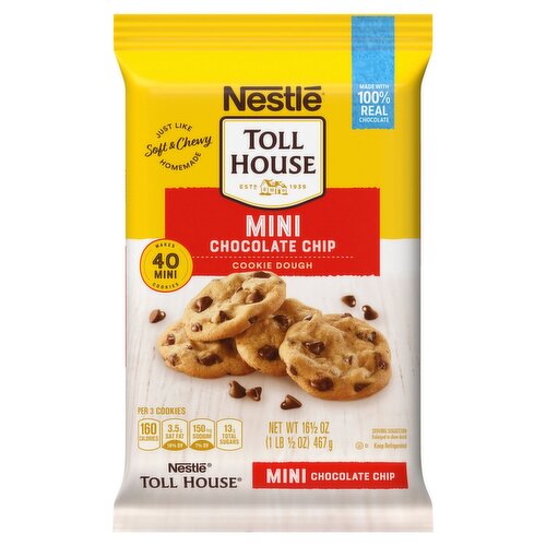 Toll House Mini Chocolate Chip Cookie Dough, 16 1/2 oz