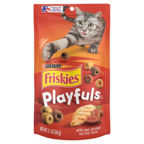 Purina Friskies Playfuls with Real Chicken and Liver Flavor Cat Treats, 2.1 oz