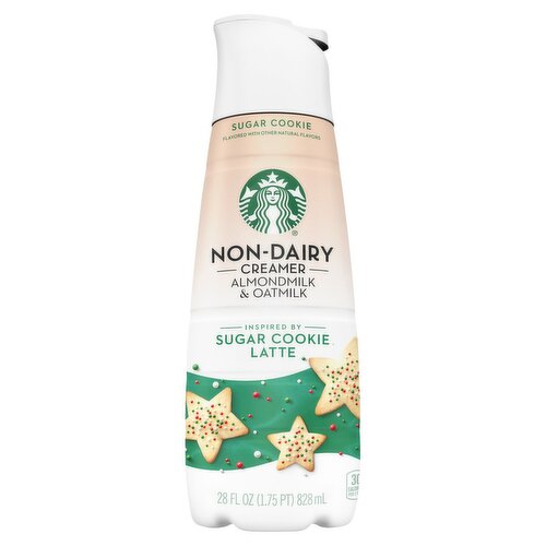 Starbucks Sugar Cookie Flavored Almondmilk & Oatmilk Coffee Creamer Limited Edition, 28 fl oz