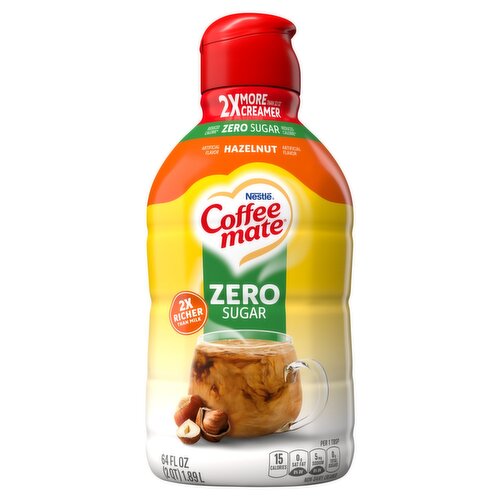 Nestlé Coffee Mate Zero Sugar Hazelnut Non-Dairy Creamer, 64 fl oz