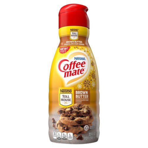 Nestlé Coffee Mate Toll House Brown Butter Chocolate Chip Cookie Non-Dairy Creamer, 32 fl oz