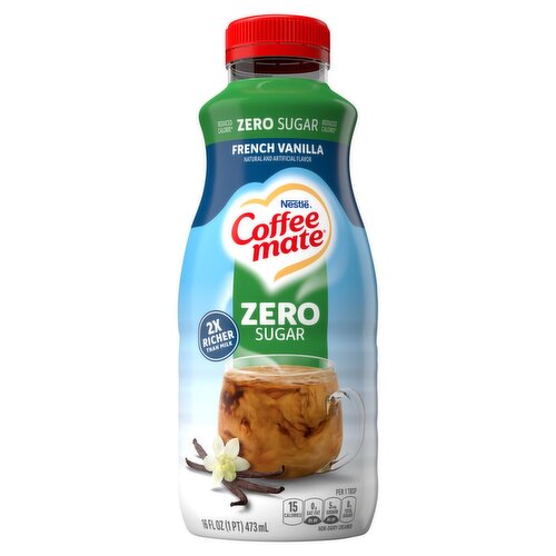 Nestlé Coffee Mate Zero Sugar French Vanilla Non-Dairy Creamer, 16 fl oz