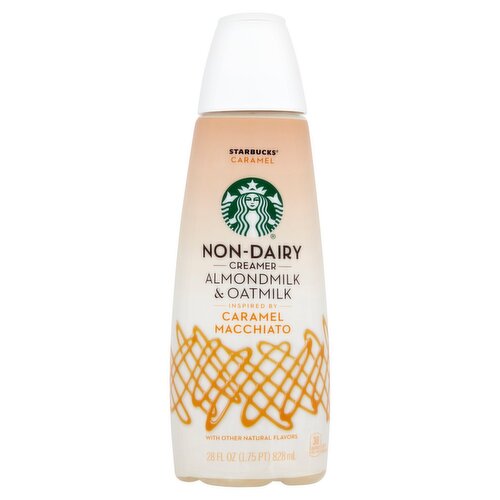 Starbucks Caramel Macchiato Almondmilk & Oatmilk Non-Dairy Coffee Creamer, 28 fl oz