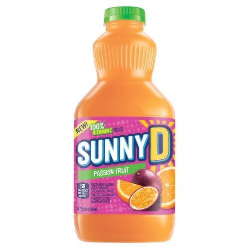 Sunny D Passion Fruit Flavored Citrus Punch Drink, 64 fl oz