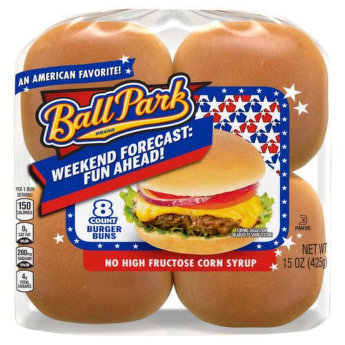 Ball Park Burger Buns, 8 count, 15 oz