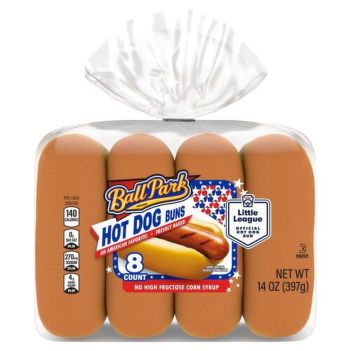 Ball Park Hot Dog Buns, 8 count, 14 oz