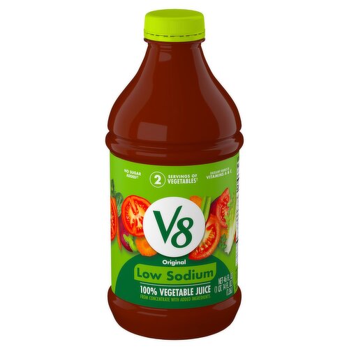 V8 Original Low Sodium 100% Vegetable Juice, 46 fl oz