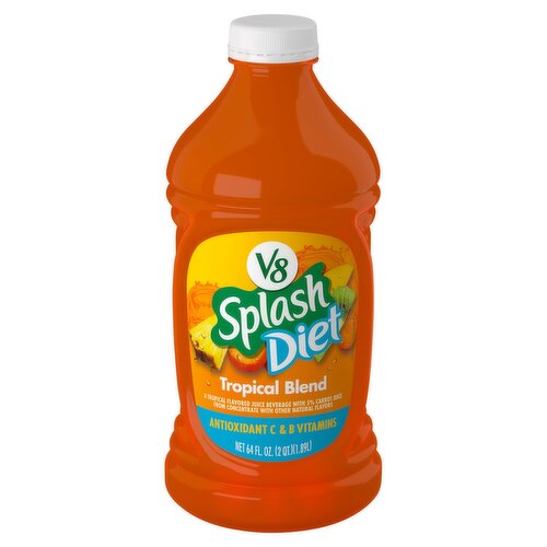 V8 Splash Diet Tropical Blend Juice Beverage, 64 fl oz