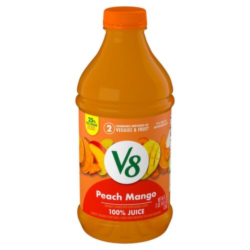 V8 Peach Mango 100% Juice, 46 fl oz