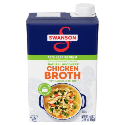 Swanson Natural Goodness Chicken Broth, 48 oz