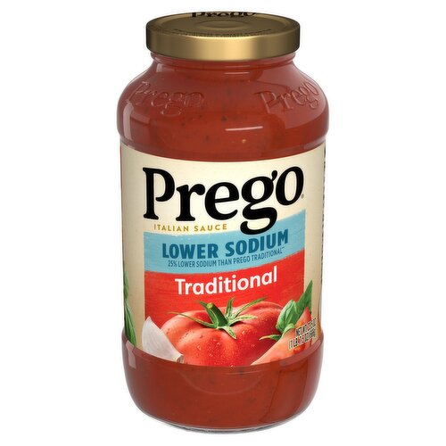 Prego Lower Sodium Traditional Italian Sauce, 23.5 oz