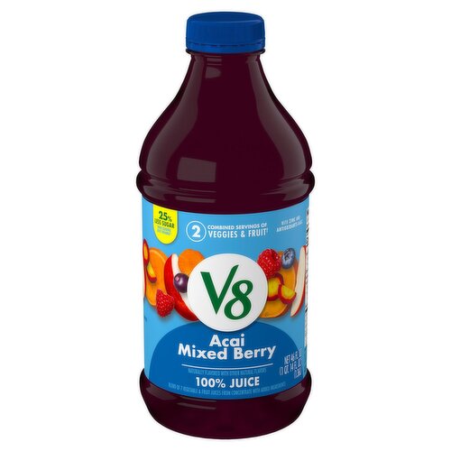 V8 Acai Mixed Berry 100% Juice, 46 fl oz