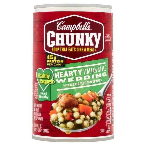 Campbell's Chunky Hearty Wedding Italian-Style with Meatballs and Spinach Soup, 18.6 oz