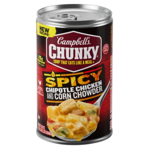 Campbell's Chunky Chipotle Chicken and Corn Chowder Soup, 18.8 oz