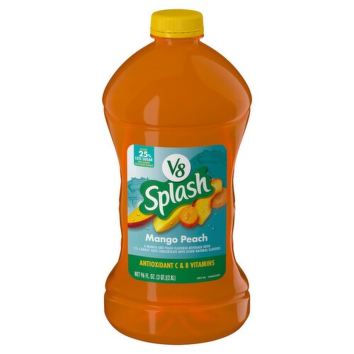 V8 Splash Mango Peach Beverage Juice, 96 fl oz