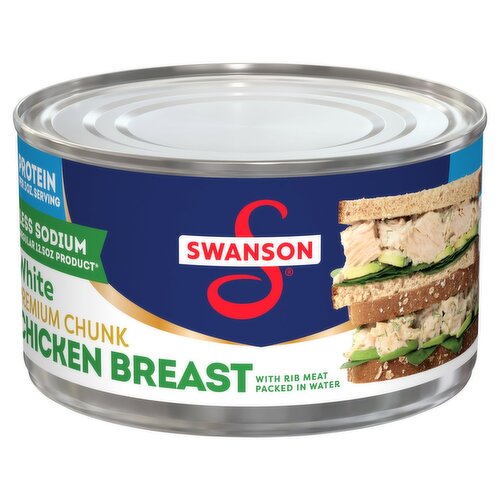 Swanson White Premium Chunk Chicken Breast with Rib Meat Packed in Water, 12.5 oz