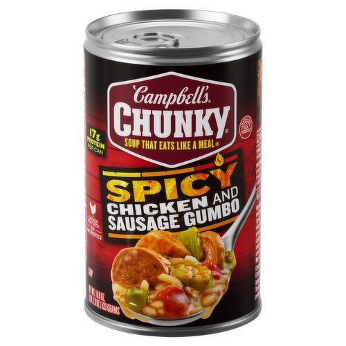 Campbell's Chunky Spicy Chicken and Sausage Gumbo Soup, 18.8 oz