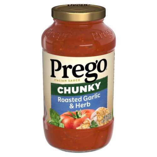 Prego Chunky Roasted Garlic & Herb Italian Sauce, 23.75 oz