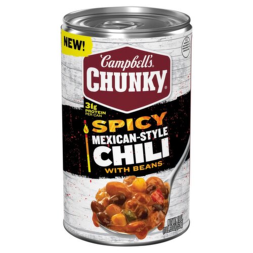 Campbell's Chunky Spicy Mexican-Style Chili with Beans Soup, 19 oz