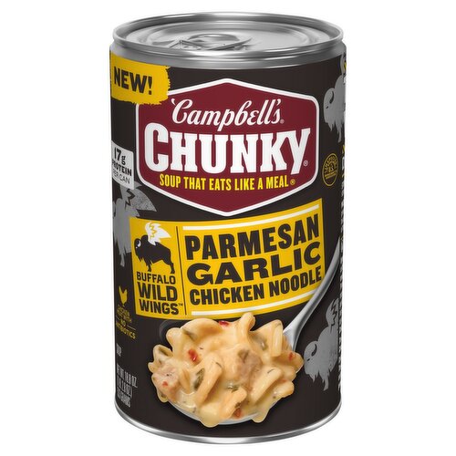 Campbell's Chunky Buffalo Wild Wings Parmesan Garlic Chicken Noodle Soup, 18.8 oz