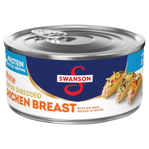 Swanson White Premium Shredded Chicken Breast with Rib Meat, 9.75 oz