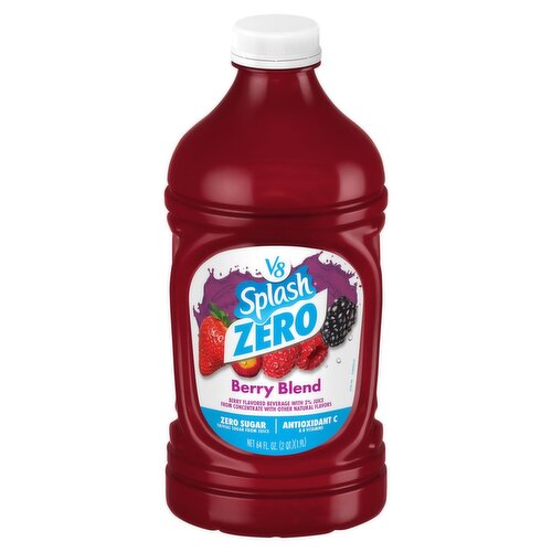 V8 Splash Zero Sugar Berry Blend Flavored Beverage, 1.9 l