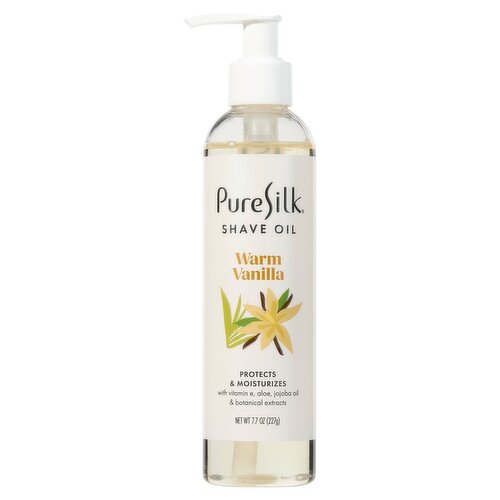 Pure Silk Warm Vanilla Shave Oil, 7.7 oz