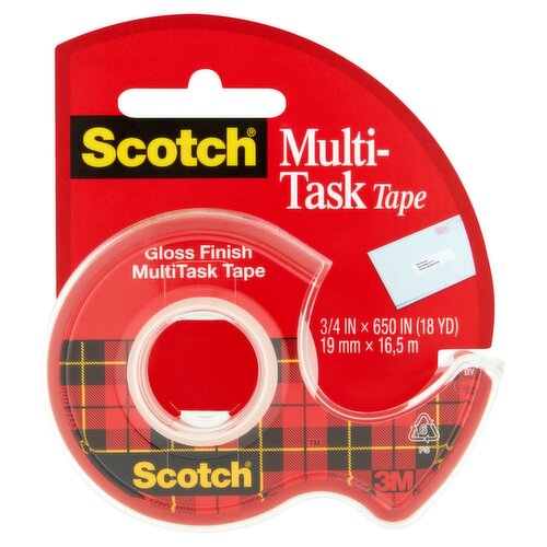 Scotch Gloss Finish Multi-Task Tape, 3/4 in x 650 in (18 yd)