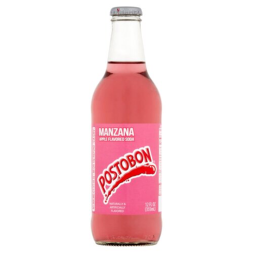 Postobon Manzana Apple Flavored Soda, 12 fl oz