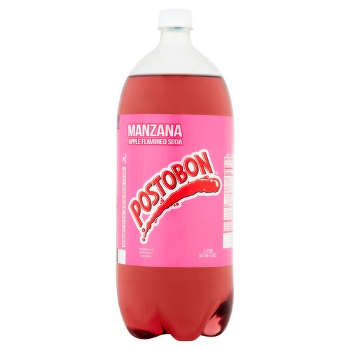 Postobon Apple Flavored Soda, 2 liter